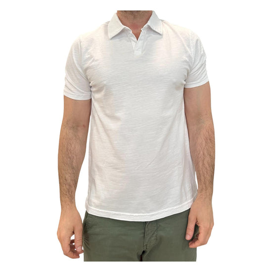 Polo uomo Long Island Fiammata senza bottoni White 2006 WHITE BL'KER 
