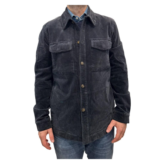 Overshirt in velluto Navy blue AU26W04OS PA1547 NAVY BLUE Alley docks 