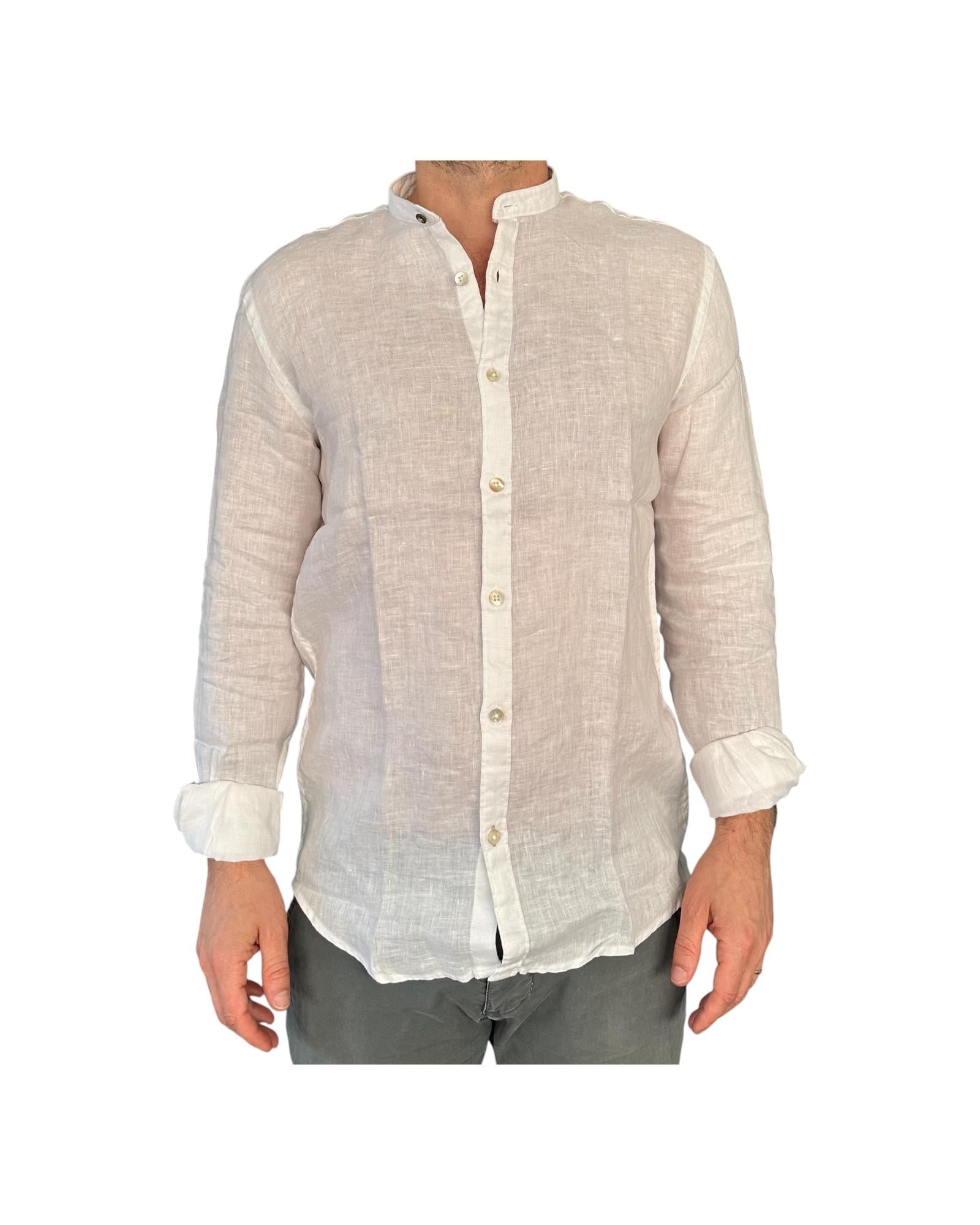Camicia uomo in lino White AU25S06CA LINEN YD WHITE Alley docks 