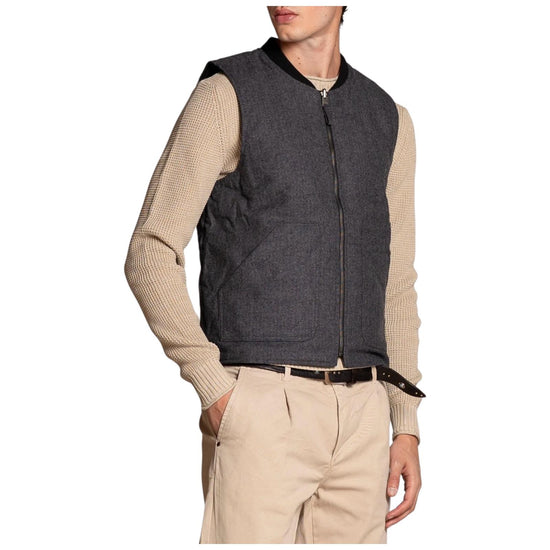 Gilet Martin reverse mixed wool Dark grey MARTIN MWBC71 IMPURE 