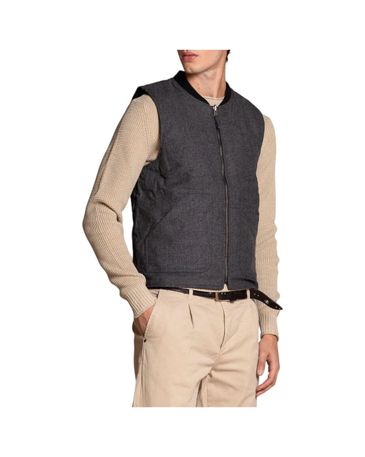 Gilet Martin reverse mixed wool Dark grey MARTIN MWBC71 IMPURE 