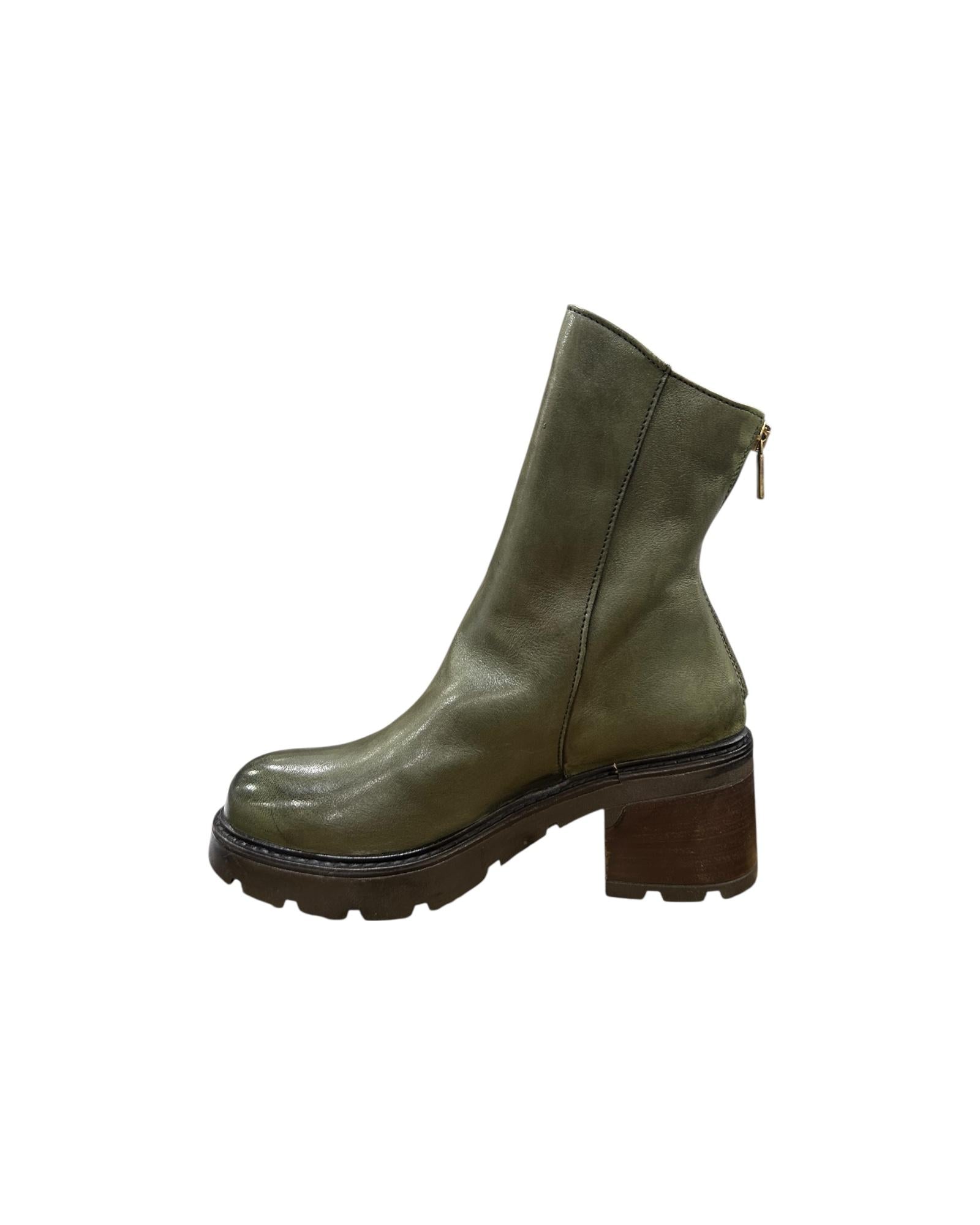 Stivaletto in pelle Oliva 2272 ALASKA OLIVA NICHE 