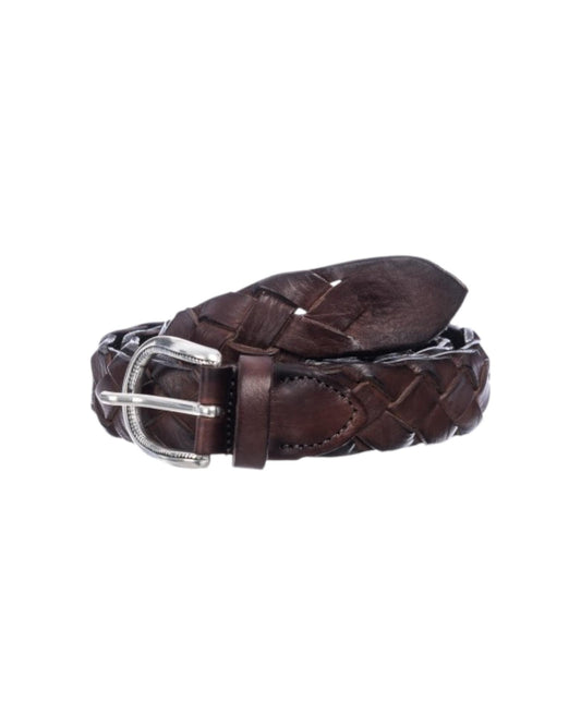 Cintura in pelle Treccia Moro ART TRECCIA 030 NEW MORO AlBERTO LUTI 