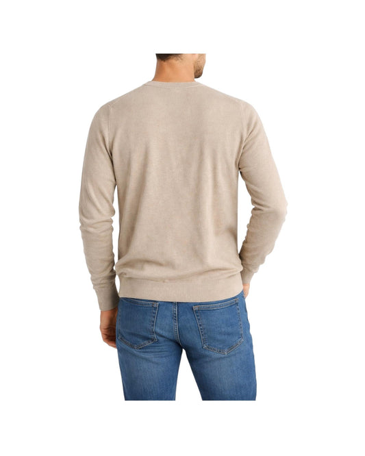 Maglia in cotone e lino Beige MAGLIA GIROCOLLO BEIGE RE.VI.VAL 