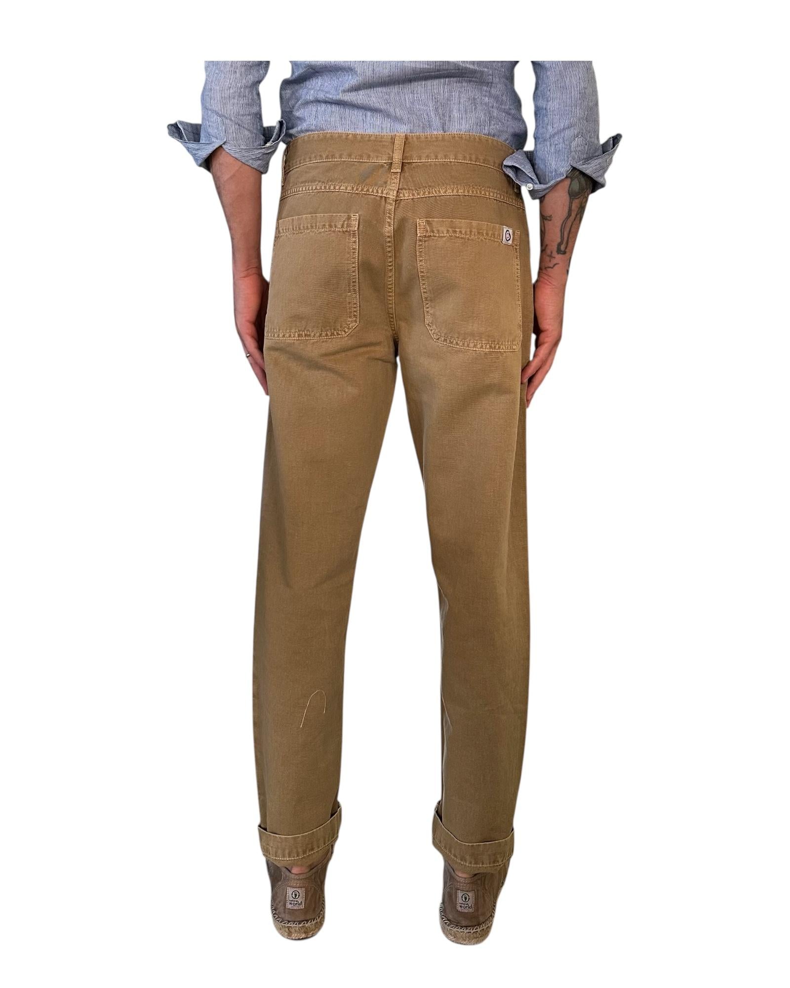 Pantalone Wembley Bull Misto Lino Moka 030 WEMBLEY BULL MISTO LINO MOKA MODFITTERS