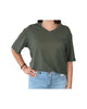 T-Shirt Liliac in cotone verde militare