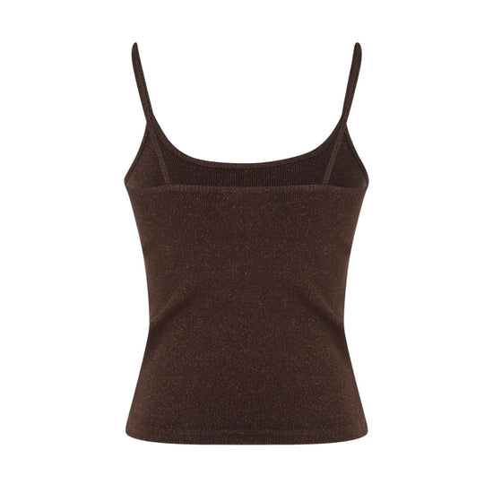 Canotta lurex in cotone stretch Testa di moro ZAI0001 08873L MC2 SAINT BARTH 