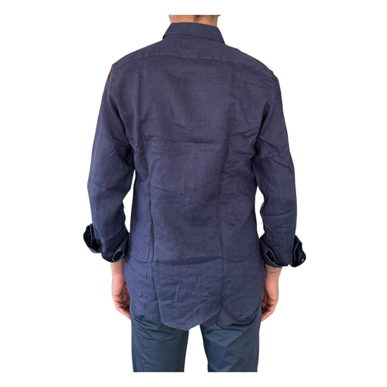 Camicia Uomo in lino Blue CAMICIA LINO TINTA UNITA BLUE RE.VI.VAL 