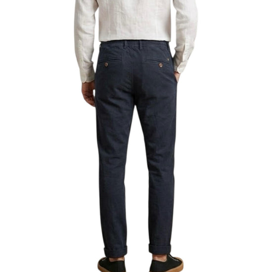Pantalone Bristol misto lino Dark navy 019 BRISTOL MISTO LINO OLD DARK NAVY MODFITTERS 