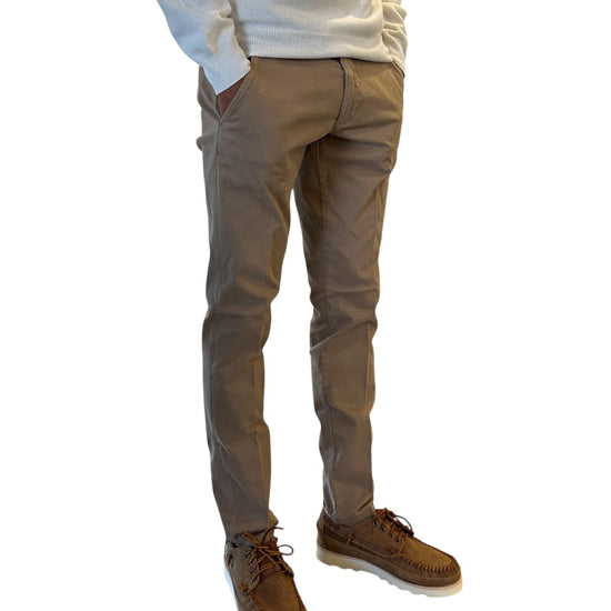 Pantalone New Rolf in gabardina Read beige RRU013C8700112 C0005 ROY ROGER'S 