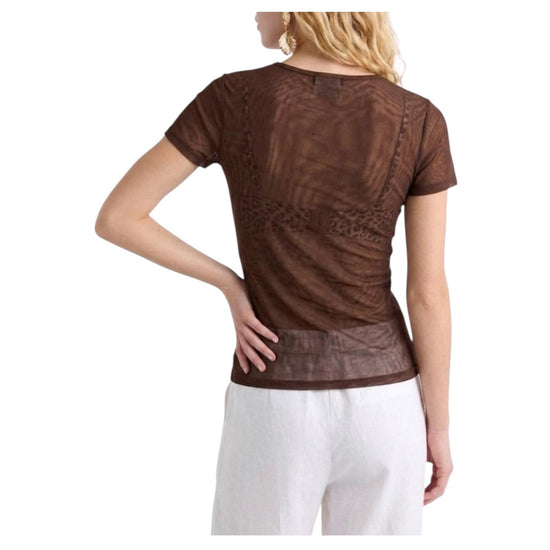 T-shirt in tulle stretch Testa di moro MANTO 003 MARELLA 