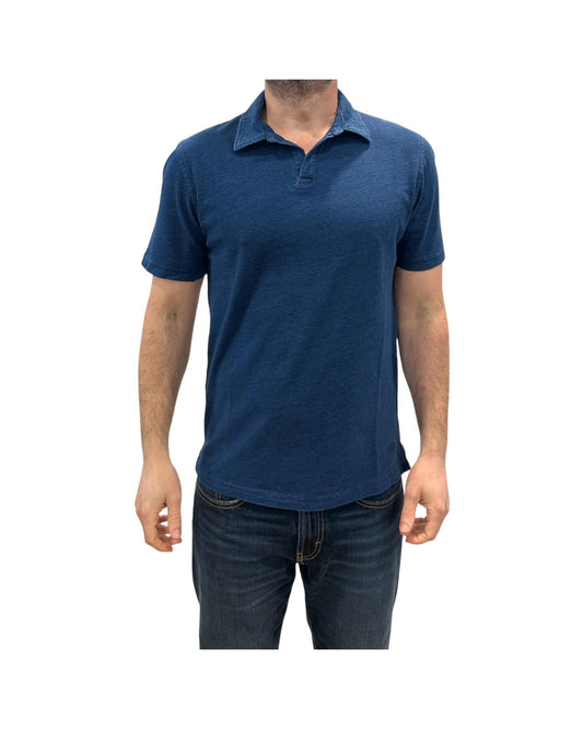 Polo Uomo Hamptons Indigo Jersey senza bottoni 2007 INDIGO BLEACH BL'KER 