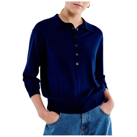 Polo manica 3/4 Blu 22064AB BLU VICOLO 