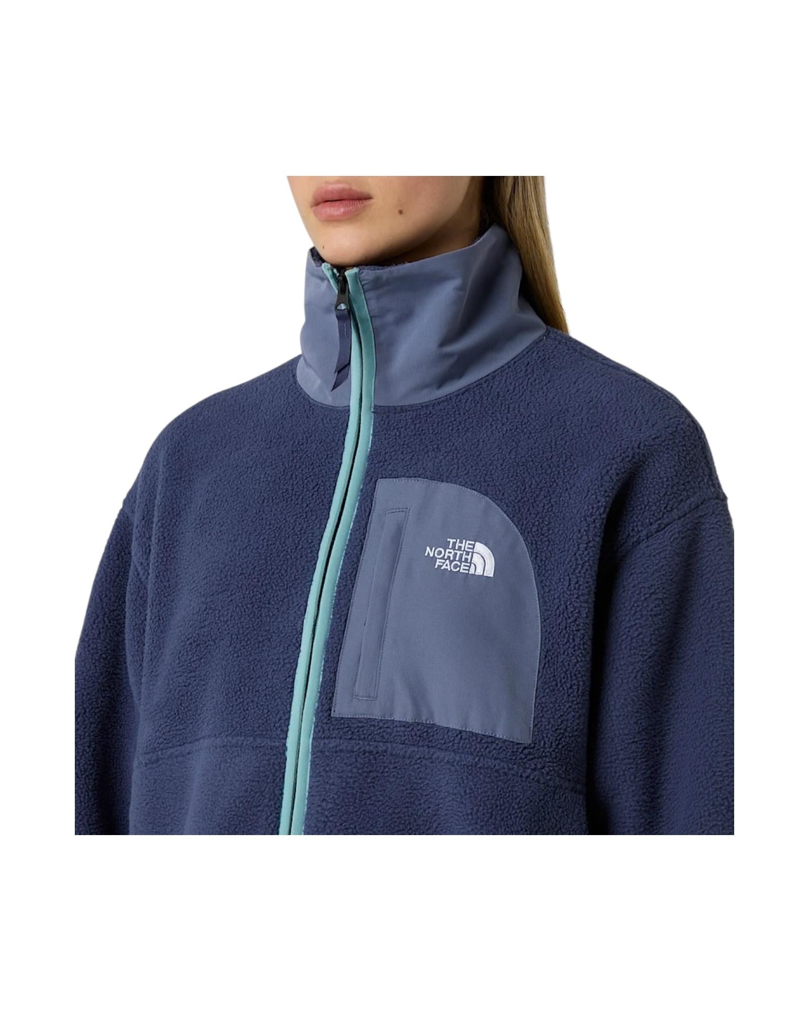 Giacca in pile Yumiori Off-Peak con cerniera integrale da donna Lunar Blue NF0A8EUZ LUNAR BLUE THE NORTH FACE 