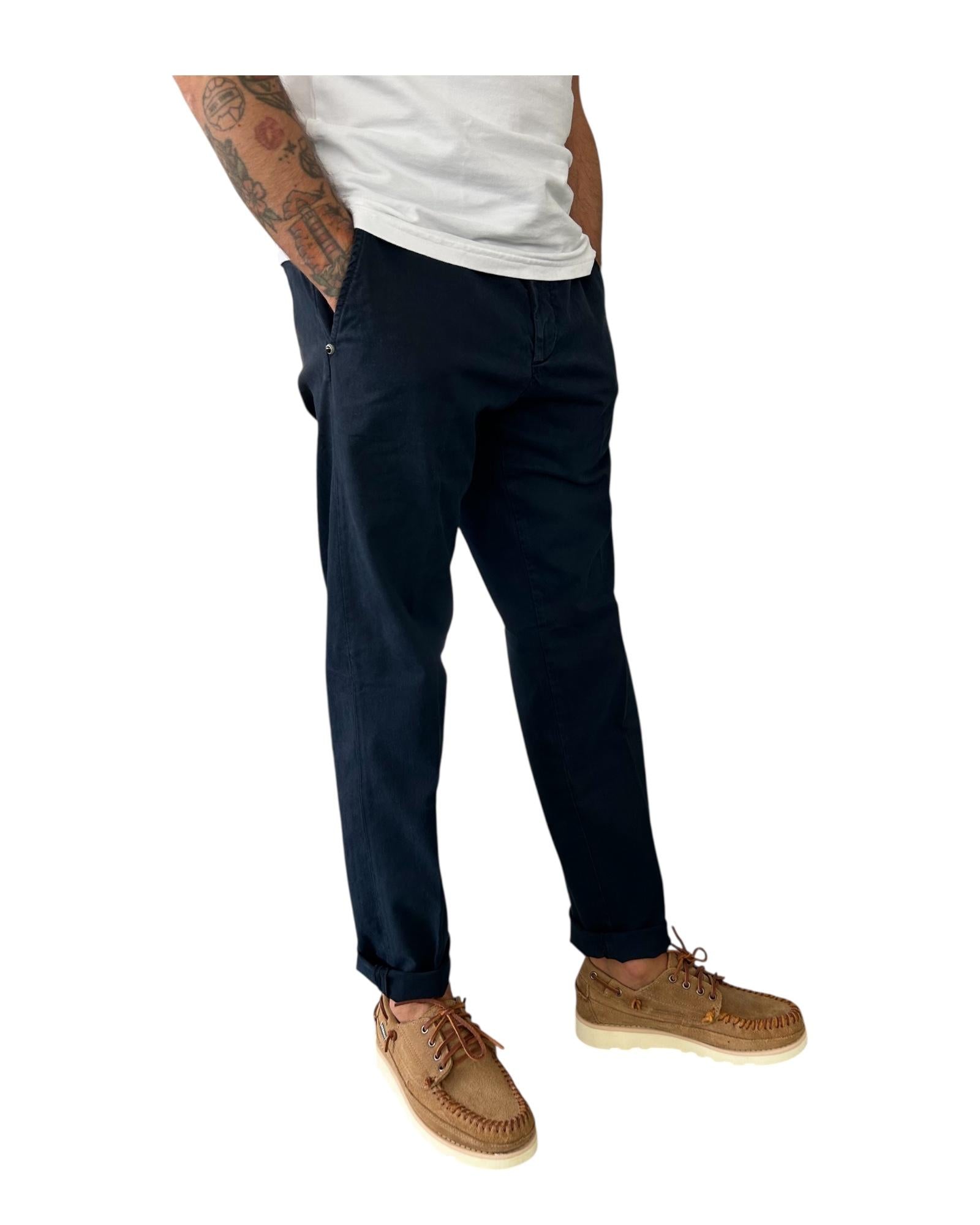 Pantalaccio in cotone Blu 25WSU66273 037 WHITESAND 