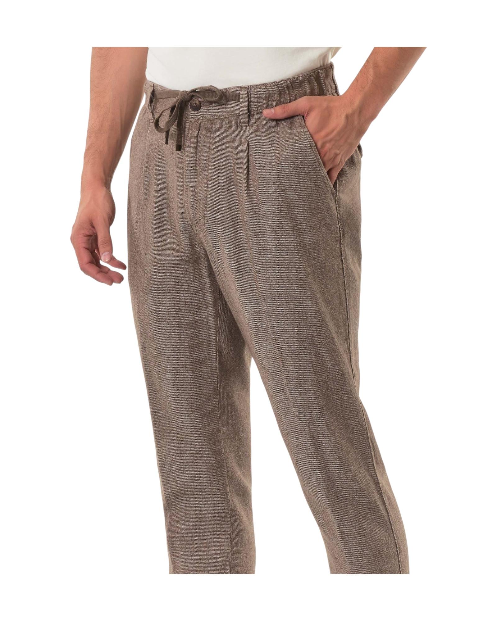 Pantalone misto lino Coffee Brown AU25S30PA PA1442 COFFEE BROWN ALLEY DOCKS 