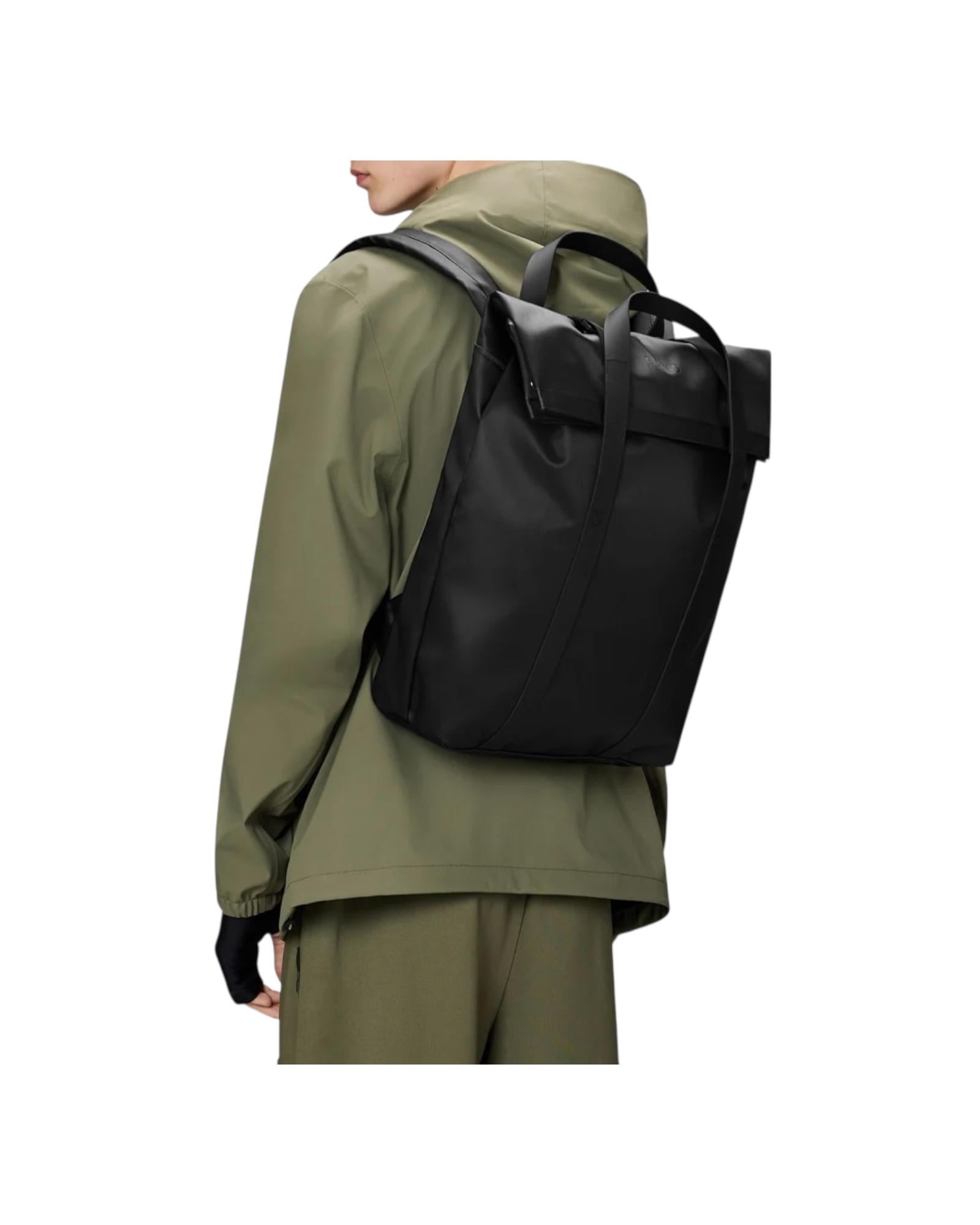 2 Way Tote Backpack Black grain RA12940 BLG RAins 