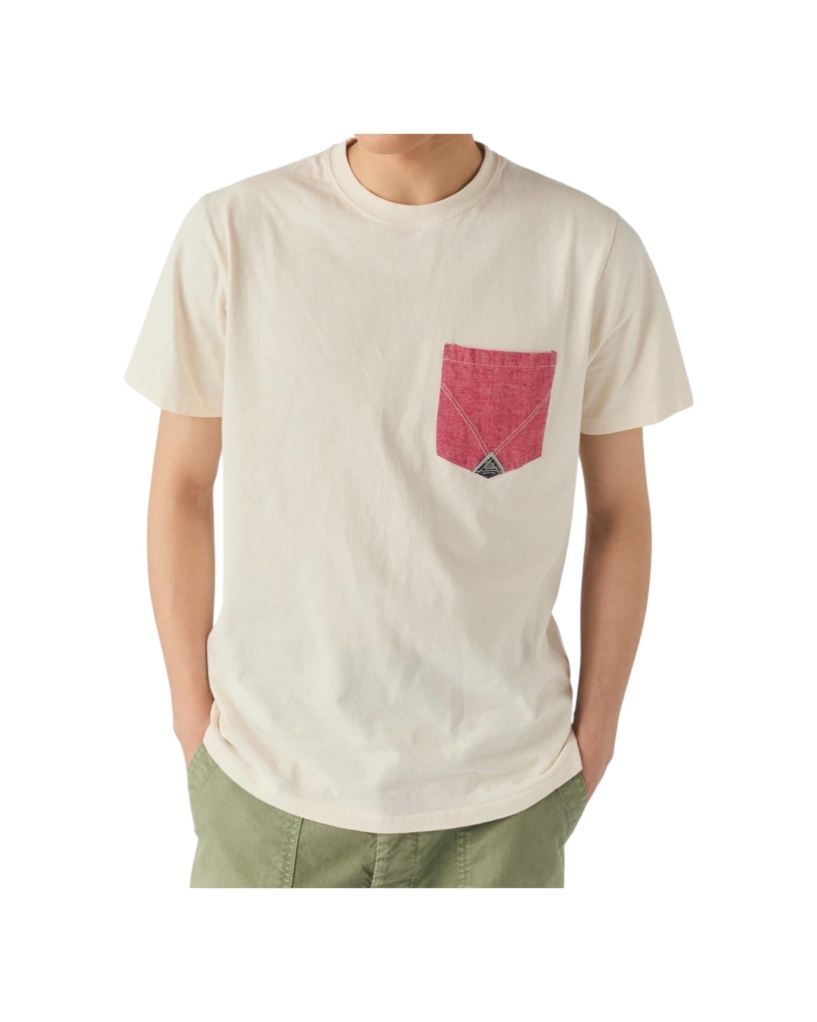 T-shirt pocket in jersey di cotone buter coral RRU90172CA16XXXX C0399 ROY ROGER'S 