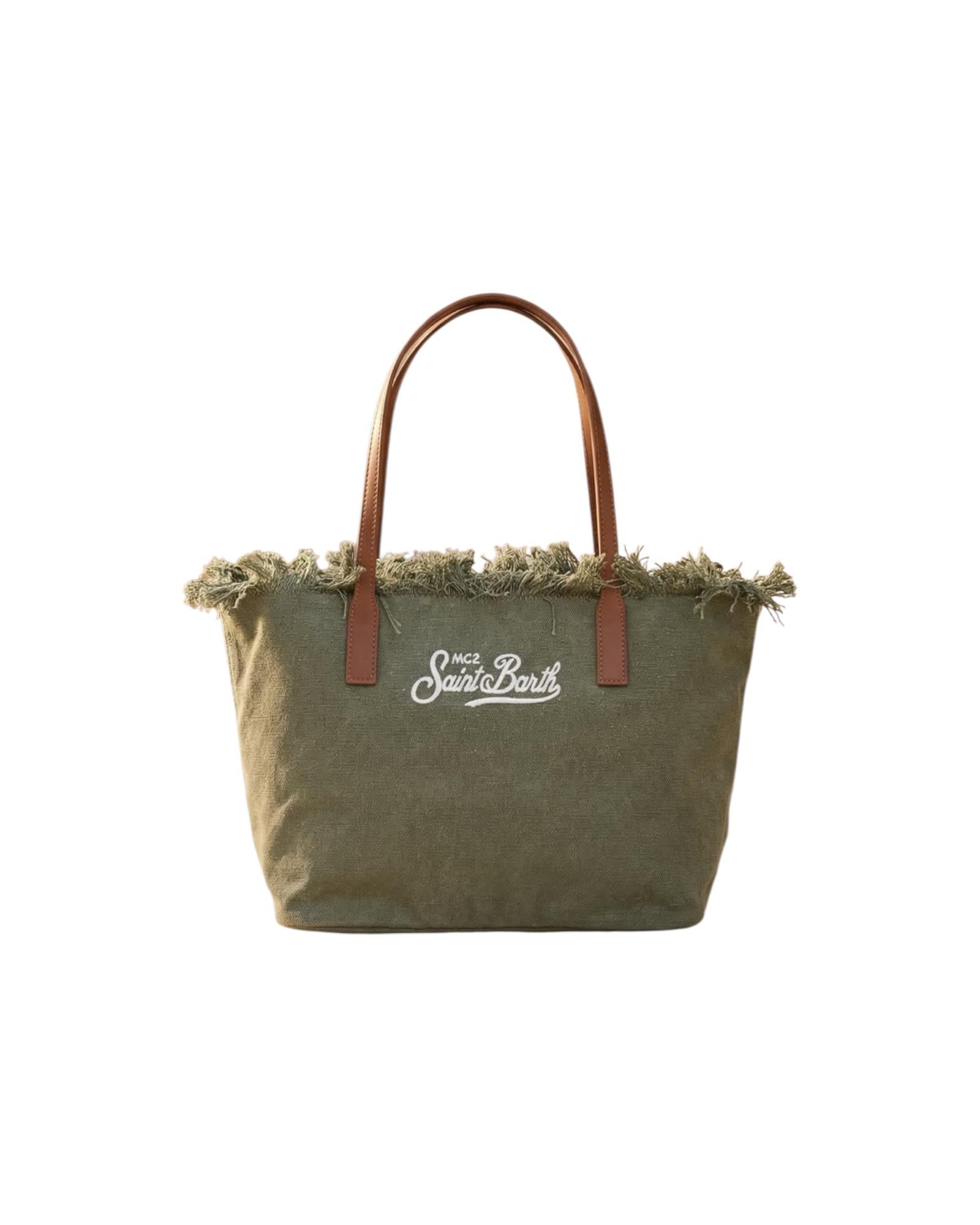 City Bag in canvas Verde CBMF001 00587L MC2 SAINT BARTH 