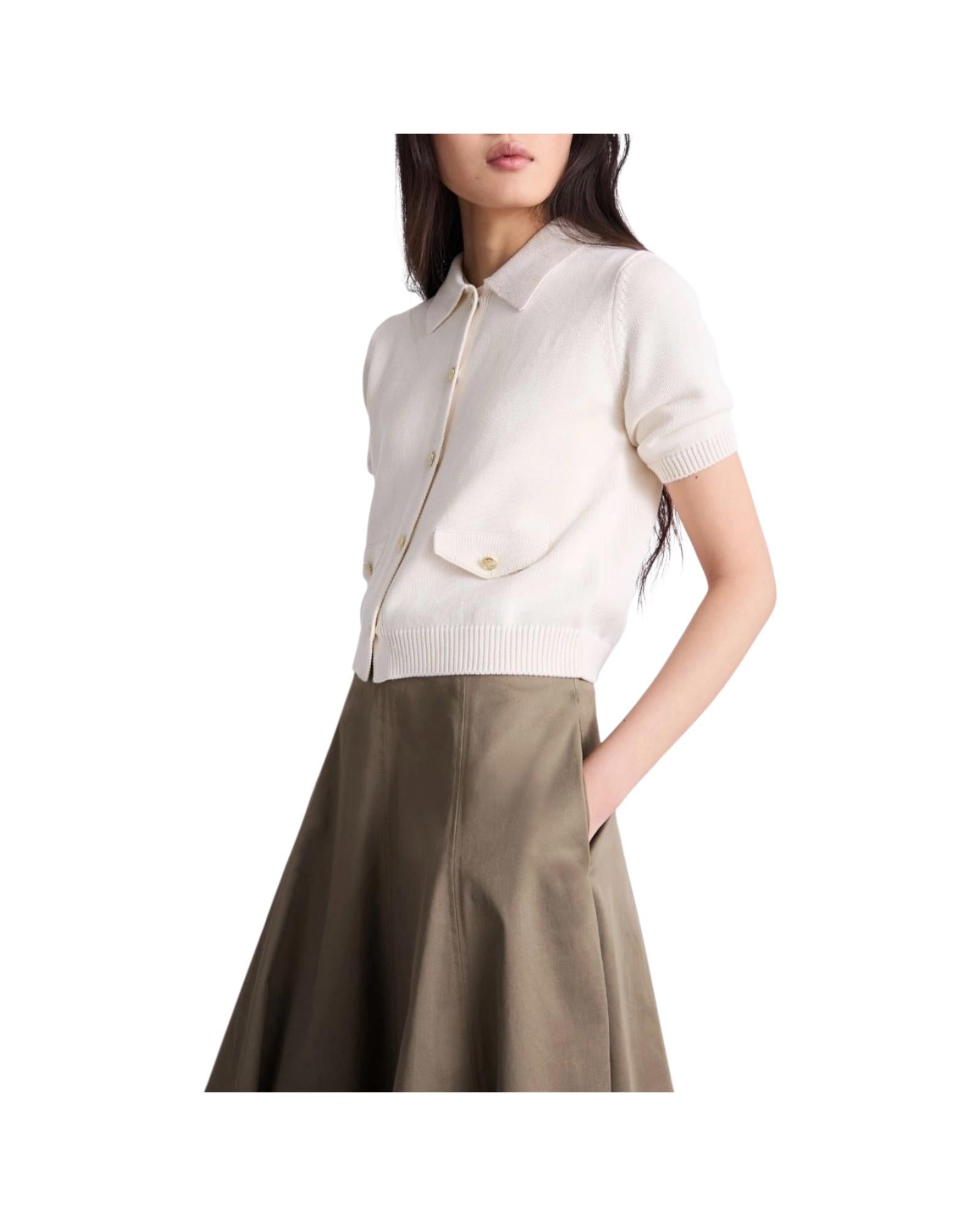 Cardigan in cotone e seta Panna MISTER 002 MARELLA