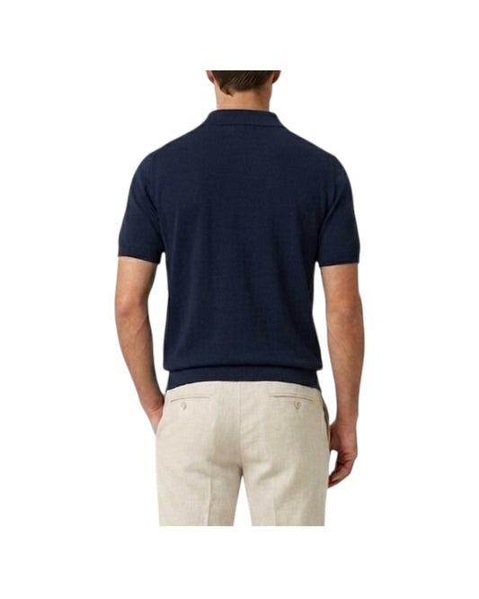 Polo senza bottoni Navy M5425 BLU NAVY +39MAsq 