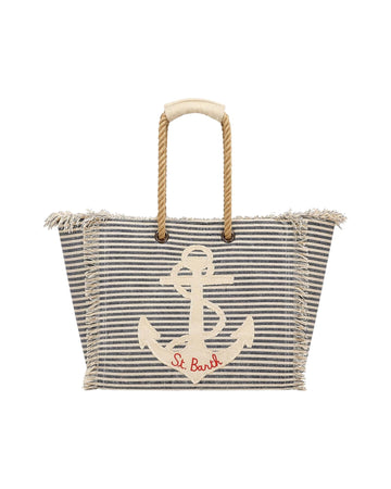 Beach bag patch Ancora a righe BEA0003 00929L MC2 SAINT BARTH 