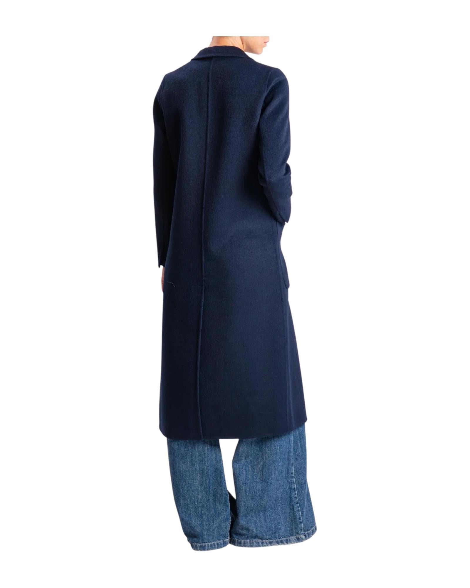 Cappotto hand made misto lana Blu TF0002 BLU VICOLO 