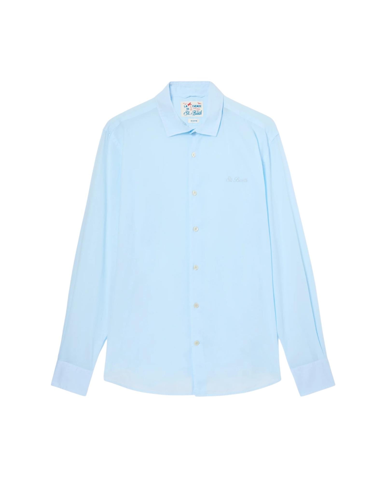 Camicia Chemise in cotone Light blu LCM0001 00165L MC2 SAINT BARTH 