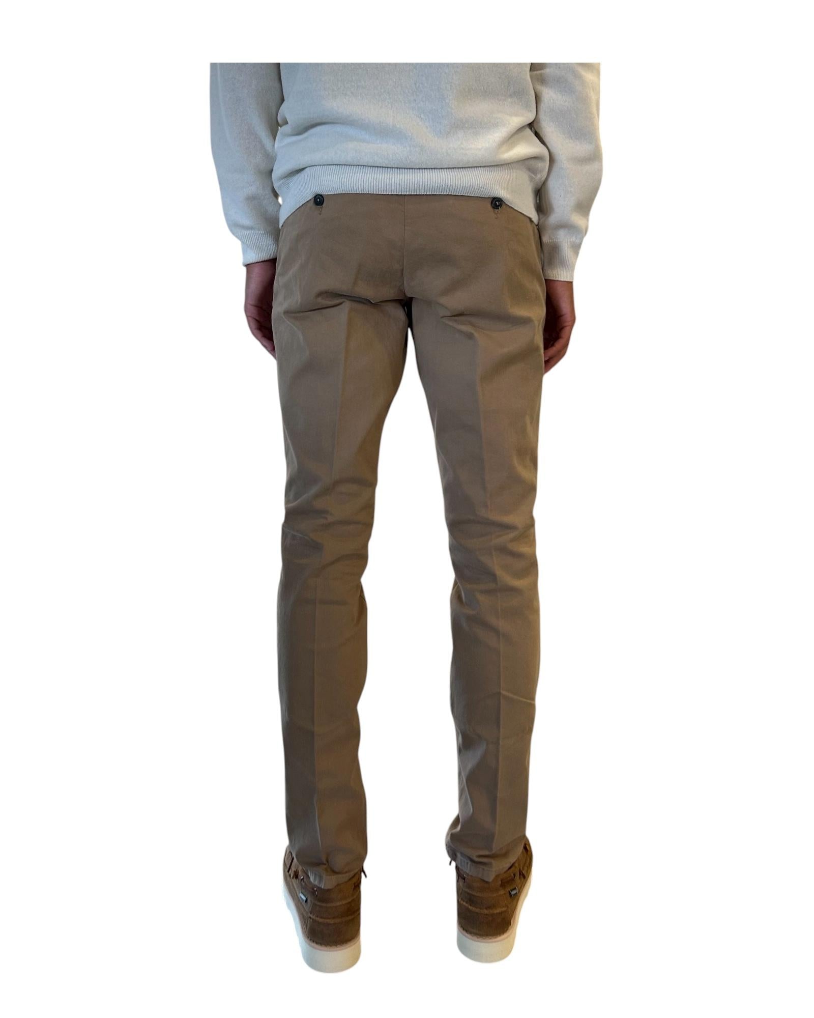 Pantalone New Rolf in gabardina Read beige RRU013C8700112 C0005 ROY ROGER'S 