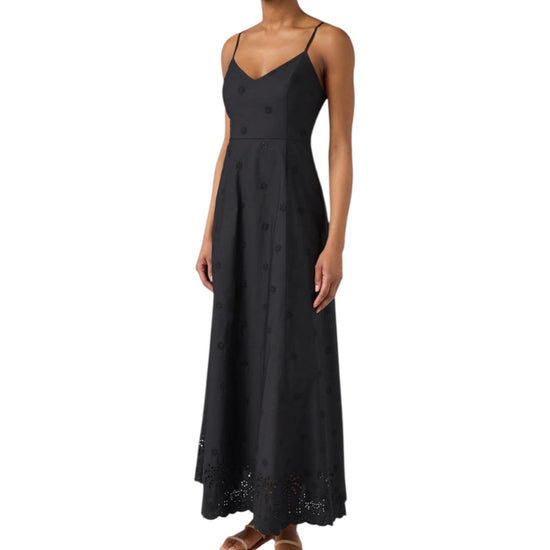 Abito lungo con ricamo Nero GUA0001 07724L MC2 SAINT BARTH 
