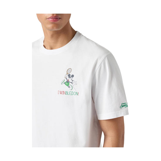 T-shirt Portofino bianca con ricamo I Winbledon POT0001 02728L MC2 SAINT BARTH 