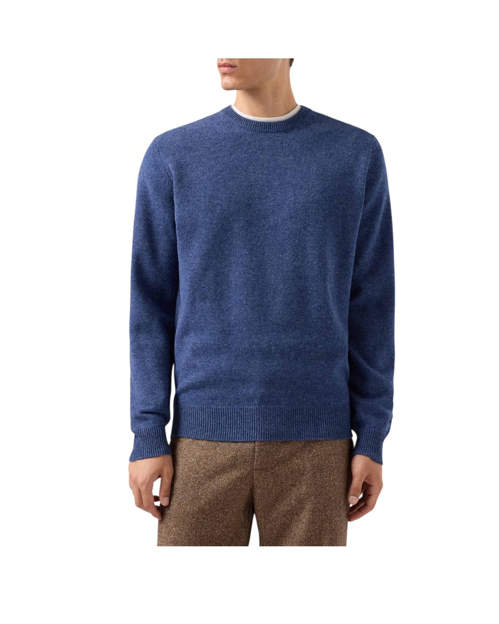 Maglione Regent in lambswool Denim REGE011 00059I MC2 SAINT BARTH