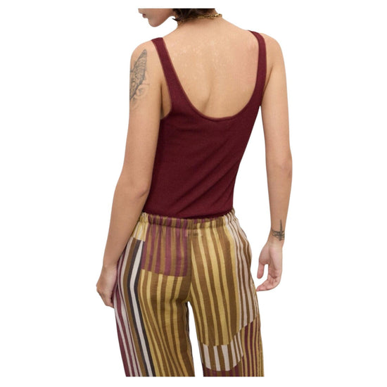 Top Crop in misto lino Merlot FSS DT9240 MERLOT OTTOD'AME 