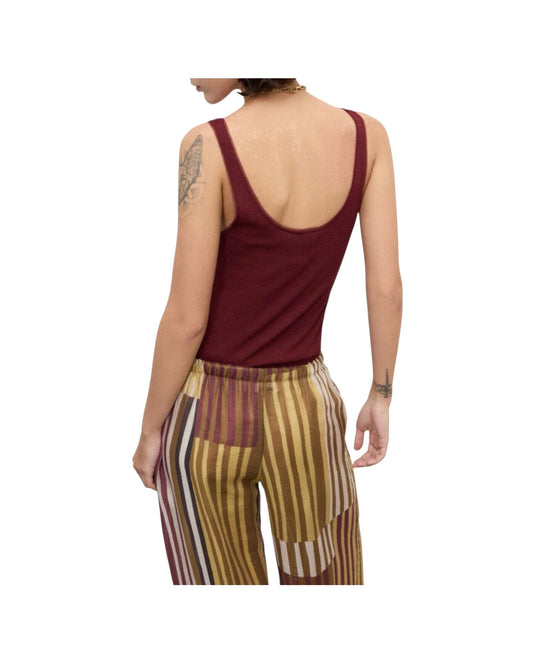 Top Crop in misto lino Merlot FSS DT9240 MERLOT OTTOD'AME 