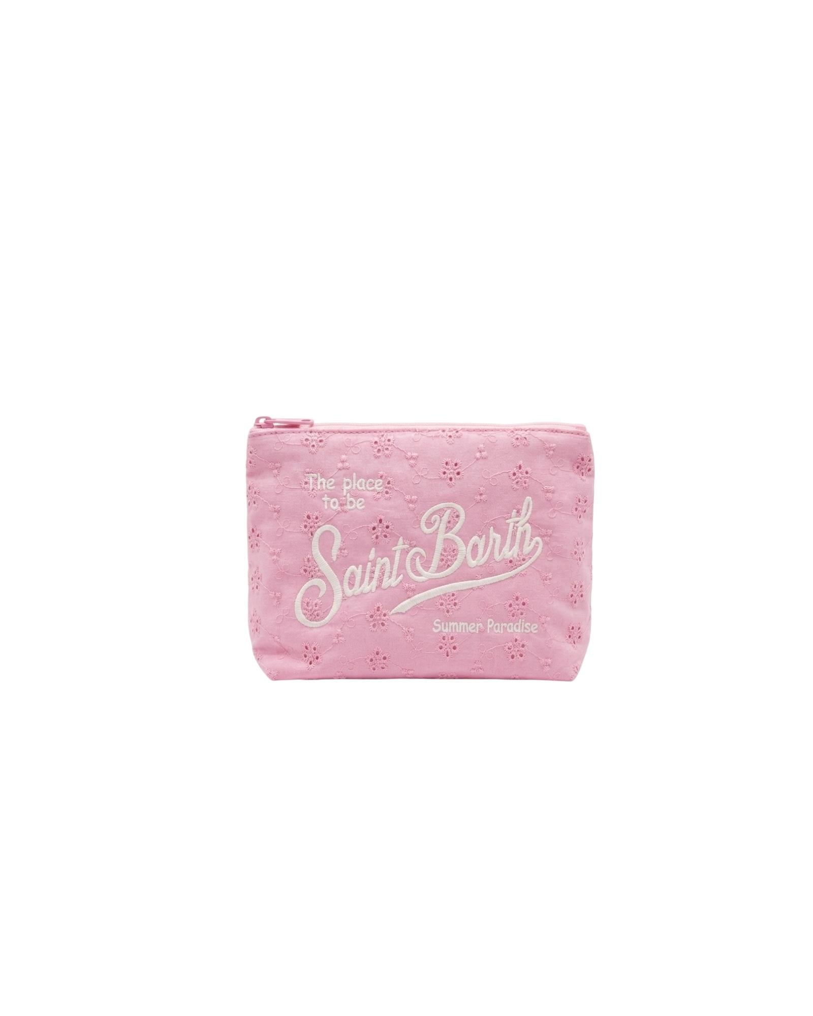 Pochette Aline Sangallo mini flowers Rosa ALI0045 03025L MC2 SAINT BARTH 
