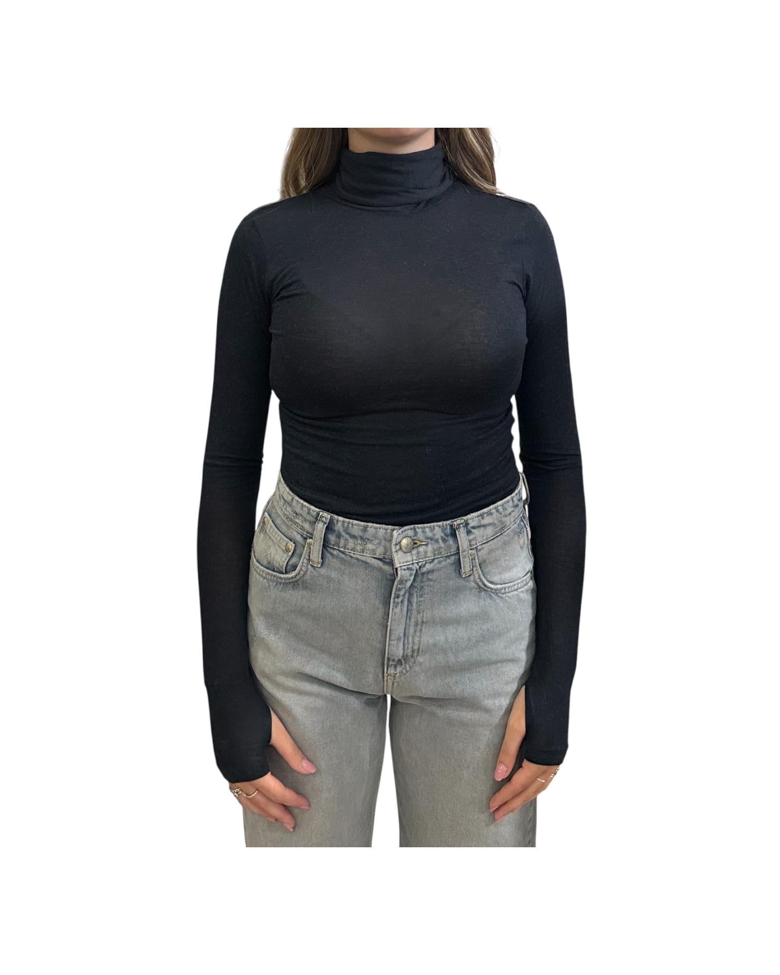 Maglia collo alto e manica lunga Blu ADRIANNA 17 CHS 