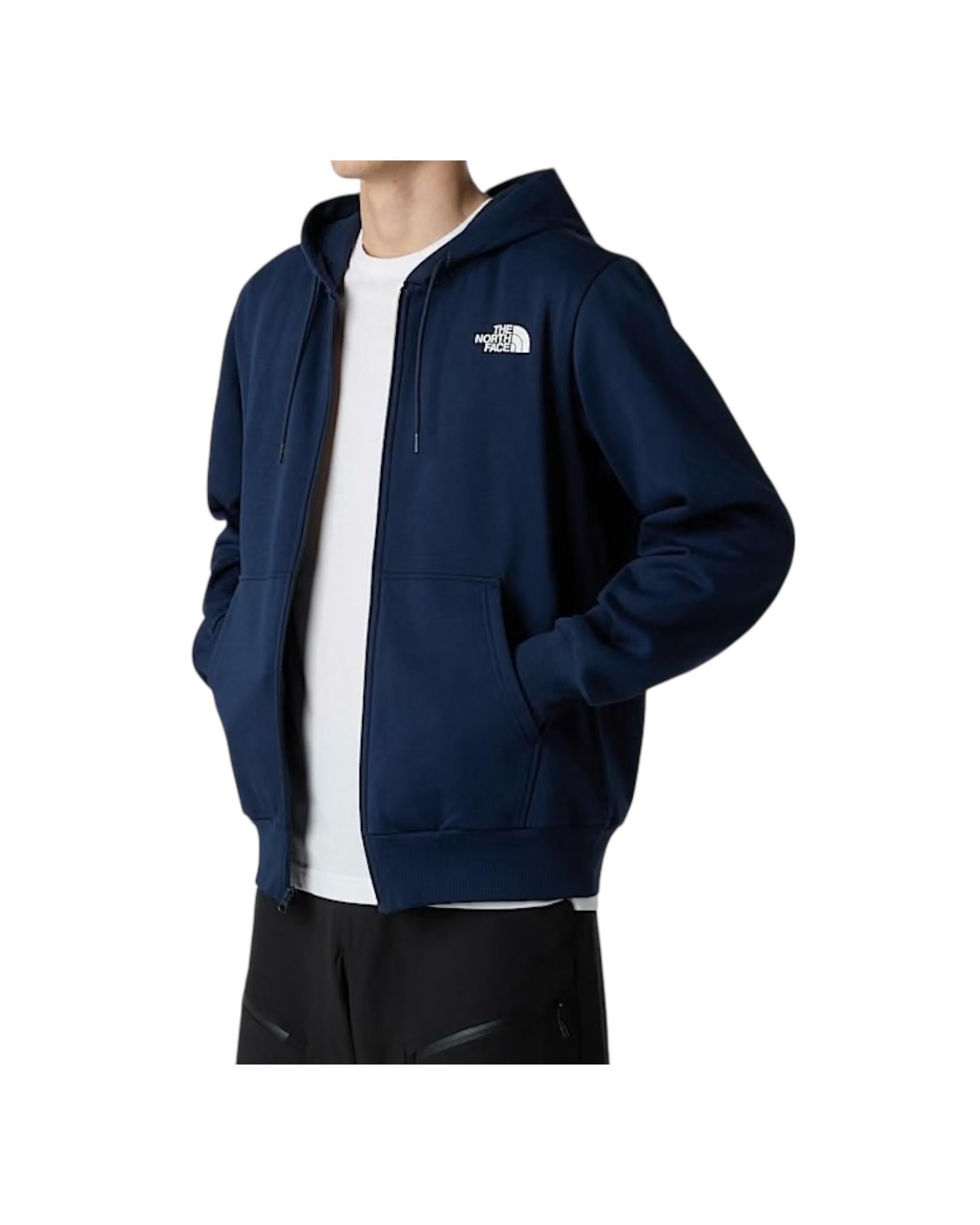 Felpa con cappuccio e cerniera integrale Simple Dome Summit navy NF0A89FD SUMMIT NAVY THE NORTH FACE 