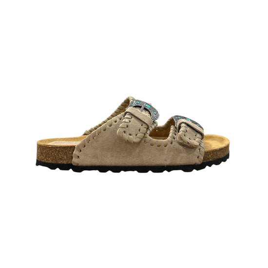 Sandalo Buckle Beat Suede Pietra BUCKLE BEAT SUEDE PIETRA TAJI 