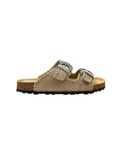 Sandalo Buckle Beat Suede Pietra