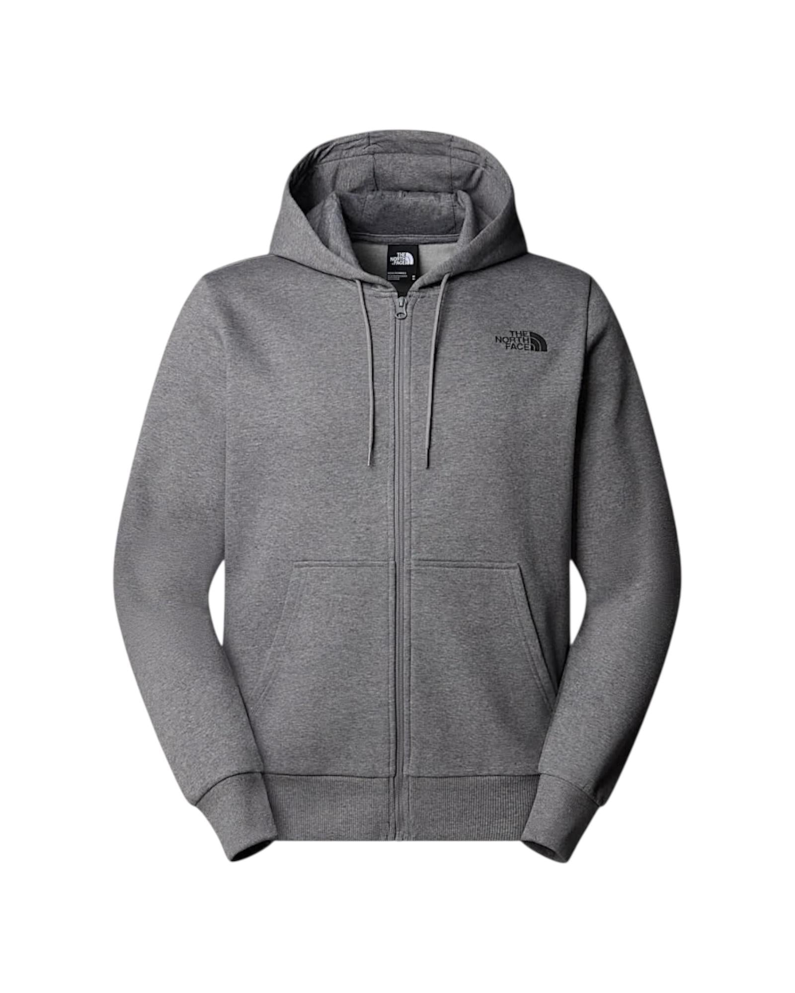 Felpa con cappuccio e cerniera integrale Simple Dome Medium grey NF0A89FD MEDIUM GREY HEATHER THE NORTH FACE 