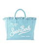 Borsa Vanity in tela di cotone azzurro
