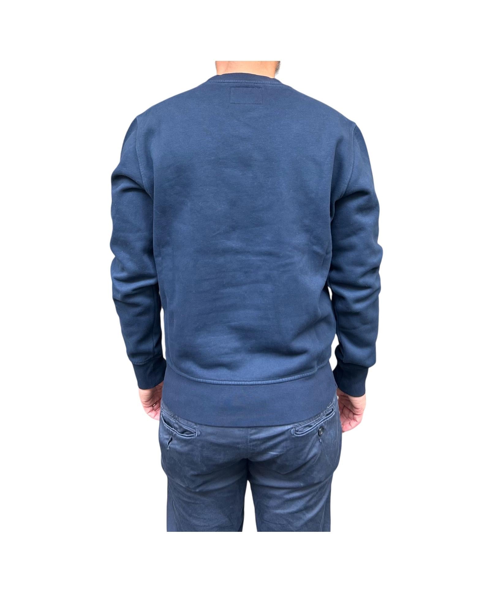 Felpa uomo in cotone Navy GR4007 0014 NAVY BL'KER 