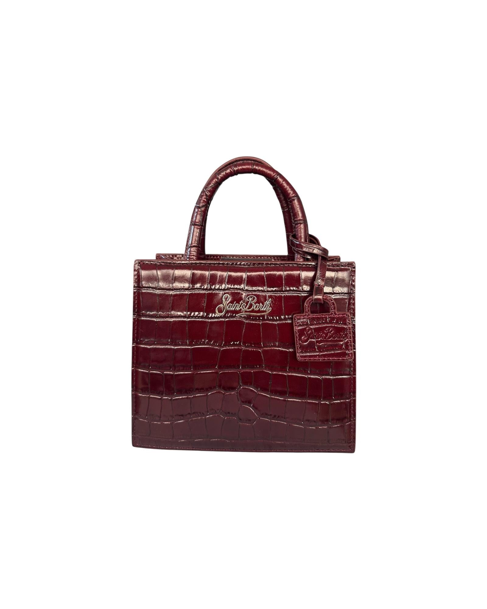 Shop Bag mini printed croco Bordeaux SHBM0002 00510I MC2 SAINT BARTH 