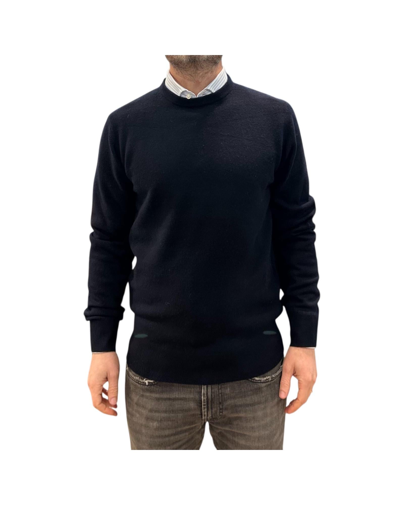 Maglione in cashmere Blu navy 87100 135 CAVALIERI MILANO 
