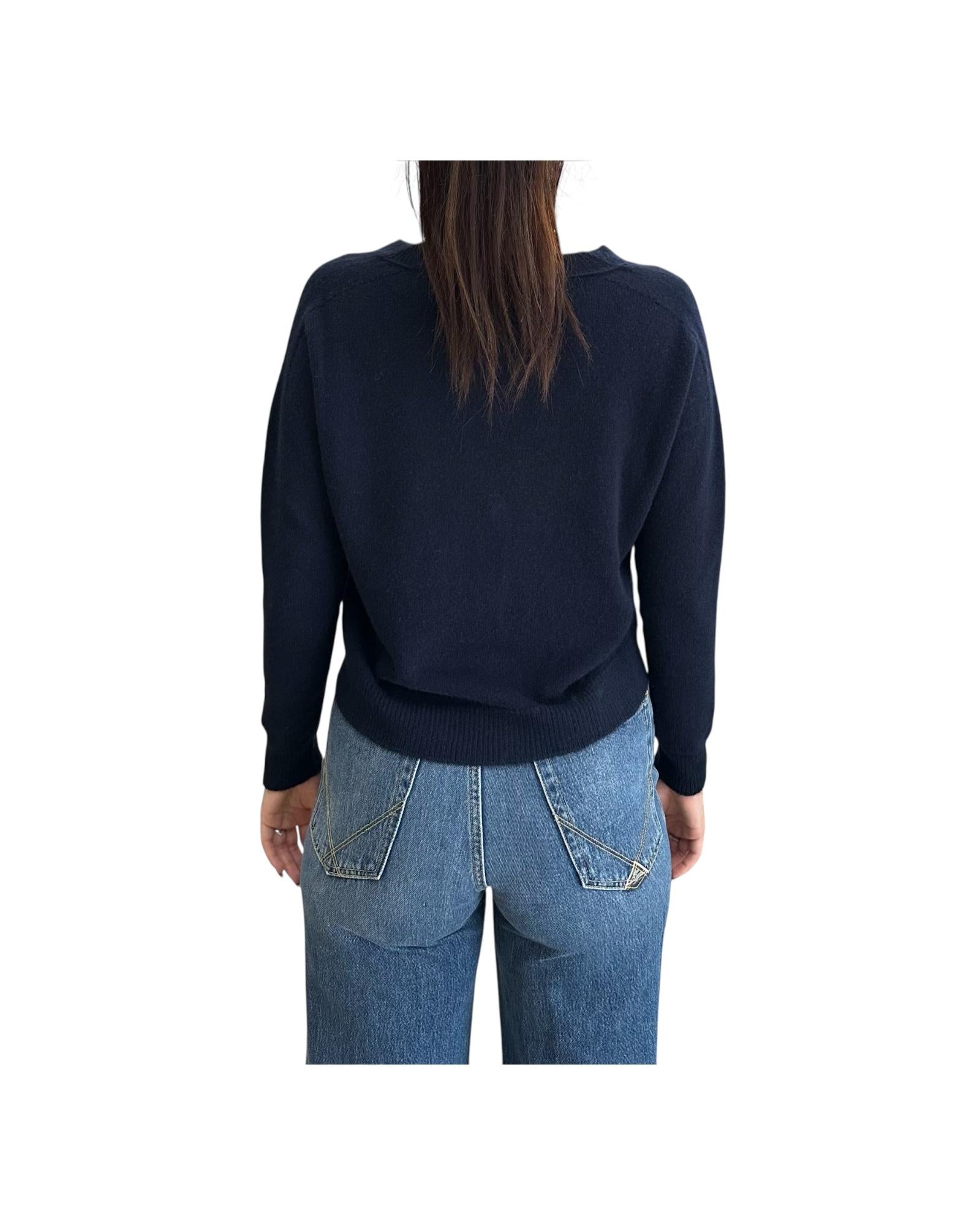 Cardigan in cashmere Blu 85881 108 RETOIS 