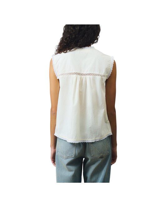 Camicia smanicata farm con ricami Light yellow ROG0142CS390124 C0162 ROY ROGER'S 