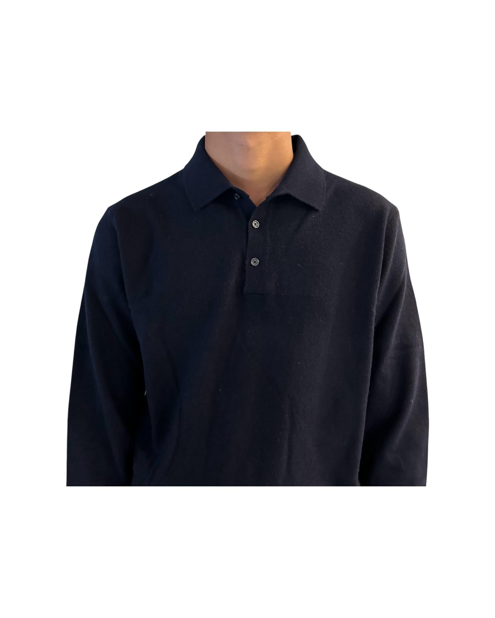 Polo con bottoni in lana Blu 5103 0680 +39MAsq 