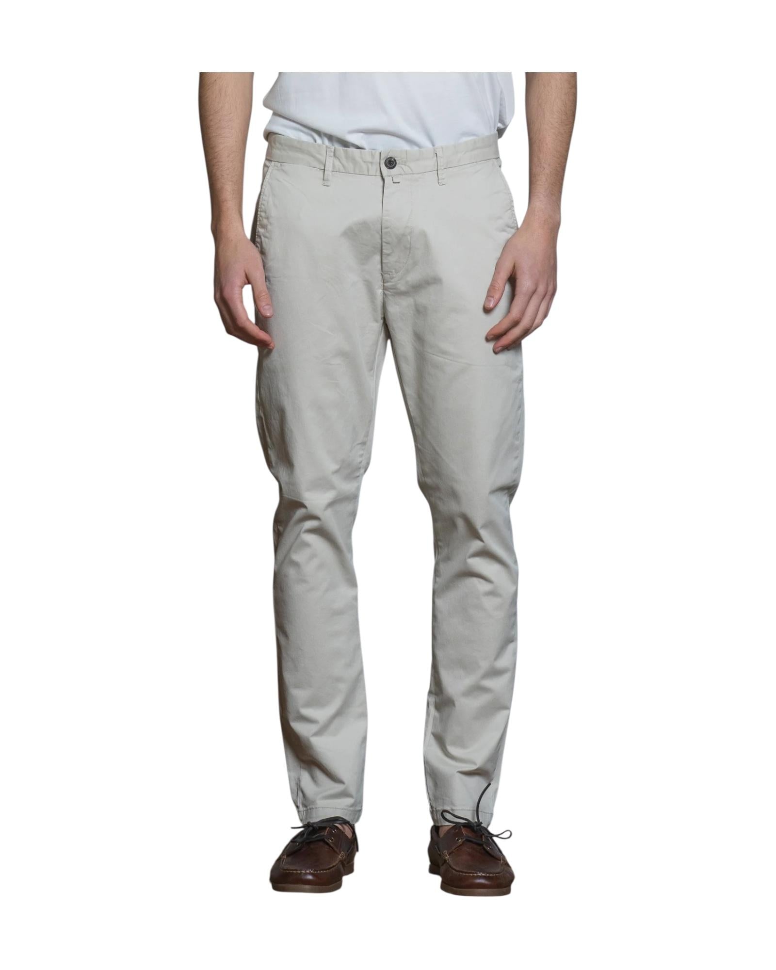 Pantalone Chino in cotone stretch Ecru BRYAN GABC56 IMPURE 