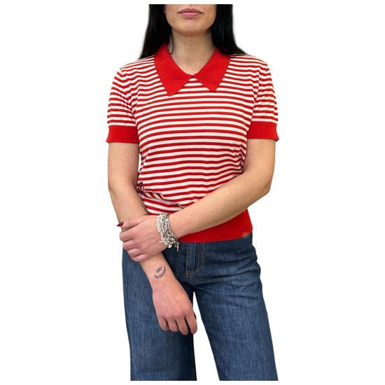 Maglia a righe con colletto M32 917 234 FLOOR 