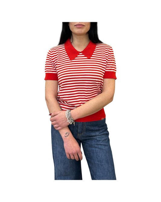 Maglia a righe con colletto M32 917 234 FLOOR 